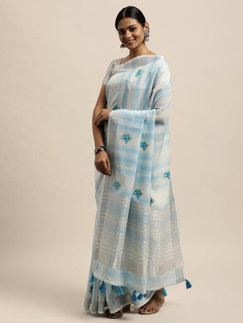Self Design Woven Saree - 18181499 - Very Small Image - 1