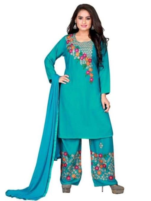 ladies palazzos set nevy blue color  - 18182060 - Very Small Image - 1