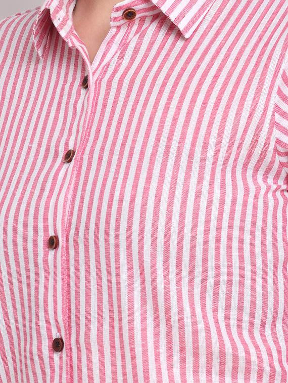 long sleeved striped shirt - 18182244 - Zoom Image - 4