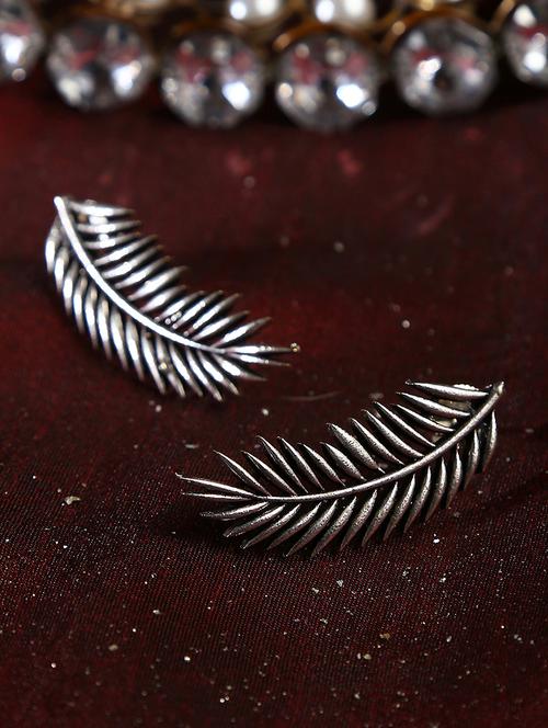 silver metal drop earring - 18182474 - Very Small Image - 1