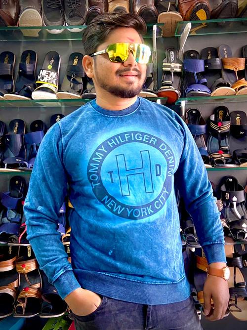 denim wash full sleeves tshirt  - 18182849 - Very Small Image - 1