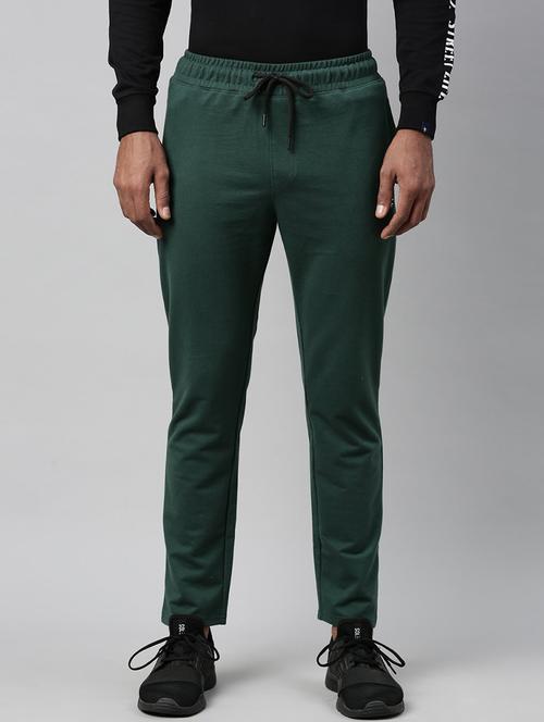 bottle-green solid chinos casual trouser - 18182915 - Very Small Image - 1