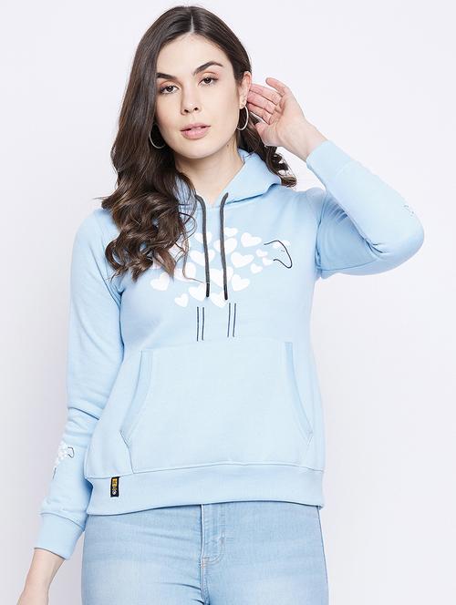 hooded neck printed sweatshirt - 18184486 - Very Small Image - 1