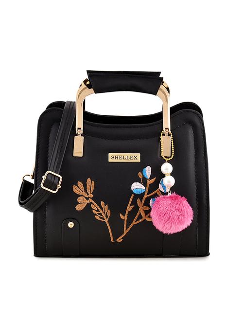 black leatherette (pu) handbag - 18184516 - Very Small Image - 1