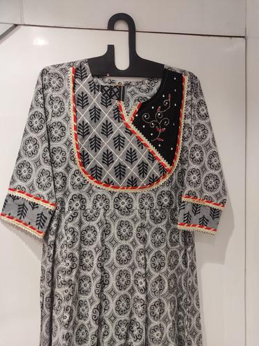 ladies long frock 3 pc set  - 18185243 - Very Small Image - 1