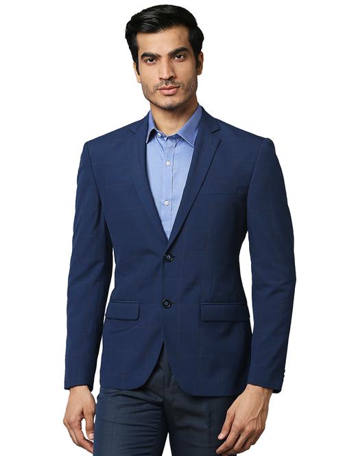 blue checkered formal blazer - 18185974 - Very Small Image - 1