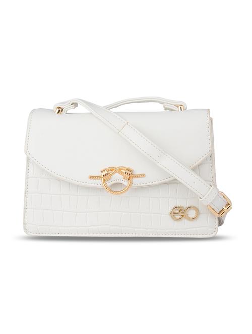 White Leatherette (pu) Regular Satchel - 18186528 - Very Small Image - 1