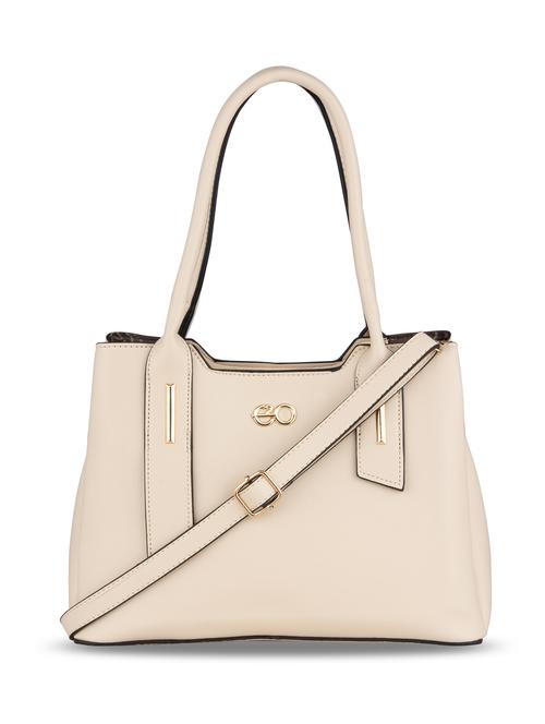 beige leatherette (pu) regular satchel - 18186538 - Very Small Image - 1