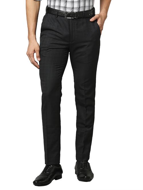 charcoal grey checkered formal trouser - 18186958 - Very Small Image - 1