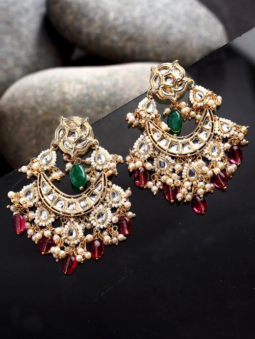 green silver drop earring - 18187125 - Very Small Image - 1