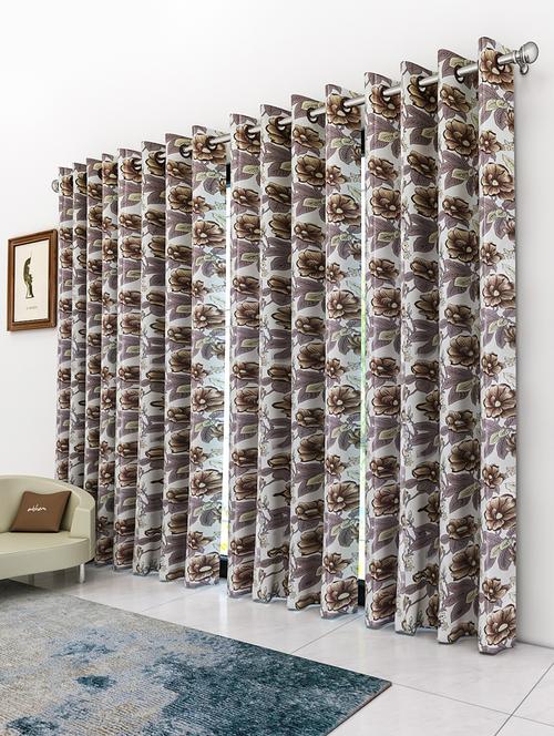 athom living eazy home premium polyester designer floral  door curtain 7ft pack of 4 - 18187513 - Very Small Image - 1