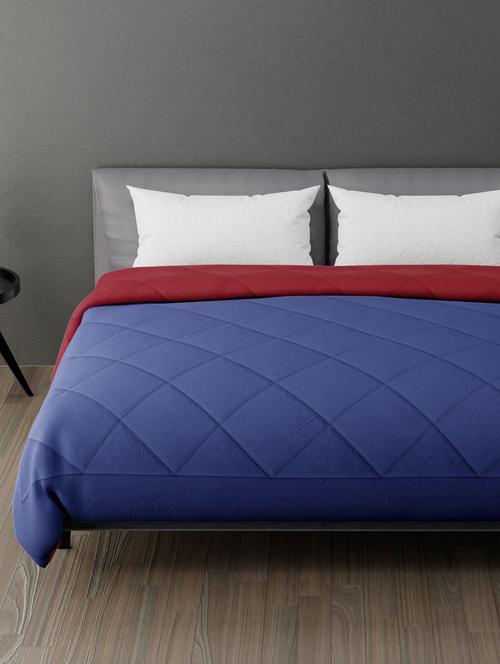 reversible microfibre comforter single bed size, soft and fluffy 200 gsm comforter with hypoallergenic filling - 18187642 - Very Small Image - 1