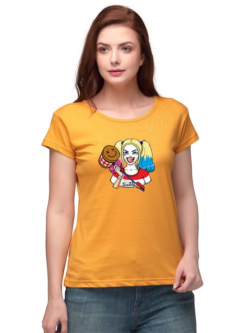 yellow printed regular tee - 18187911 - Very Small Image - 1