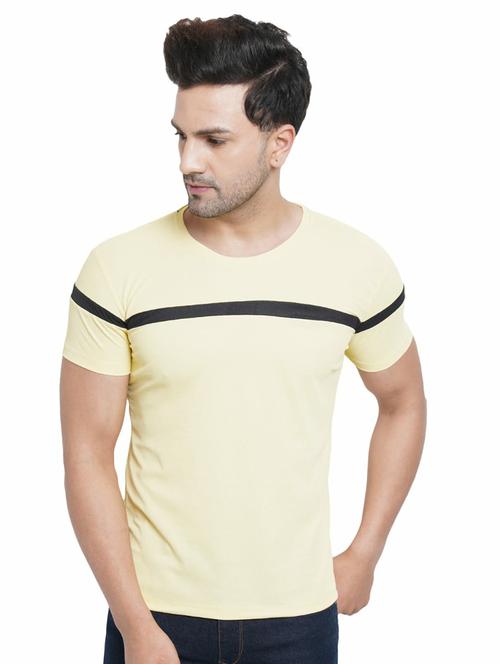 yellow taped solid t-shirt - 18188033 - Very Small Image - 1