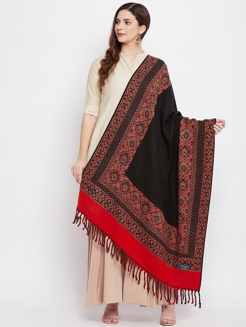 black acro wool shawl - 18188140 - Very Small Image - 1