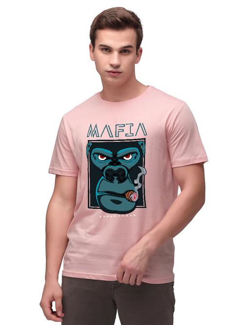 pink chest printed t-shirt - 18188611 - Very Small Image - 1
