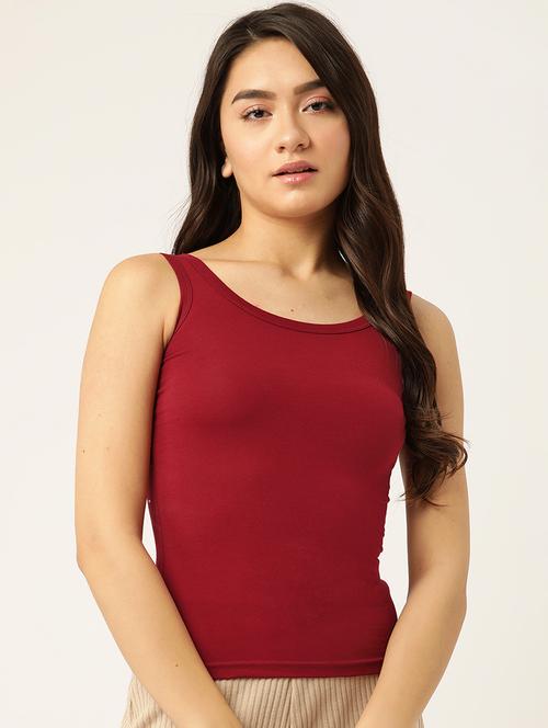 red solid camisole - 18189804 - Very Small Image - 1