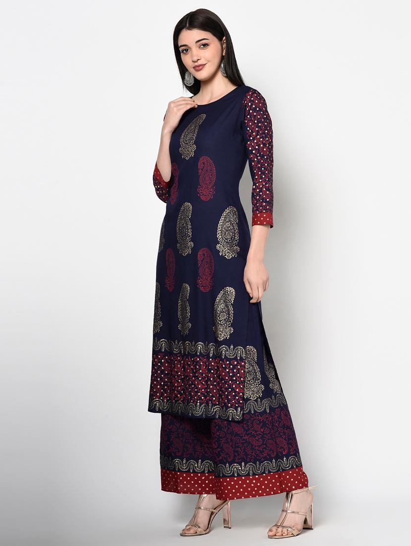 aniyah women printed straight kurta - 18192055 - Zoom Image - 3