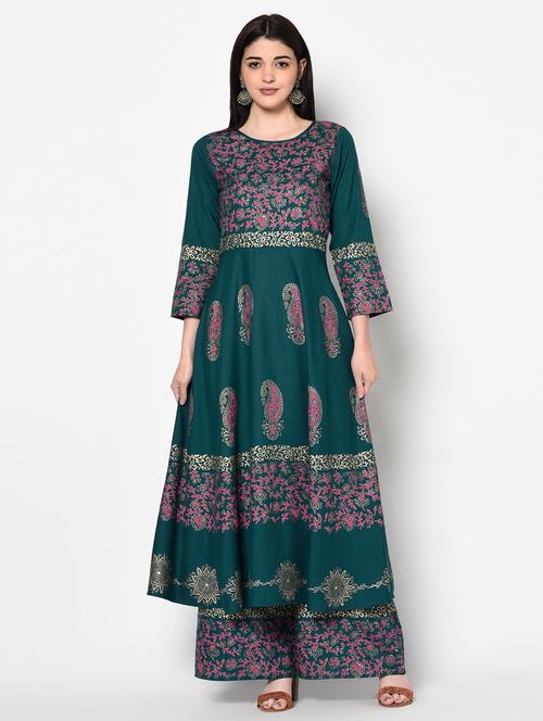 women's flared kurta - 18192069 - Very Small Image - 1