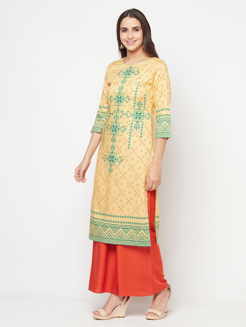 women's straight kurta - 18192075 - Standard Image - 2
