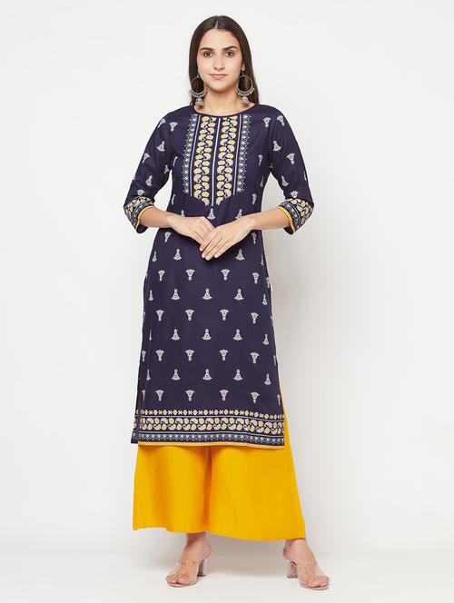 women's straight kurta - 18192079 - Very Small Image - 1