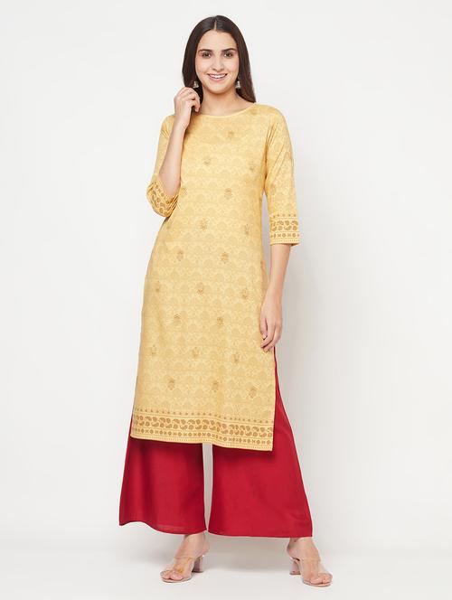 women's straight kurta - 18192085 - Very Small Image - 1