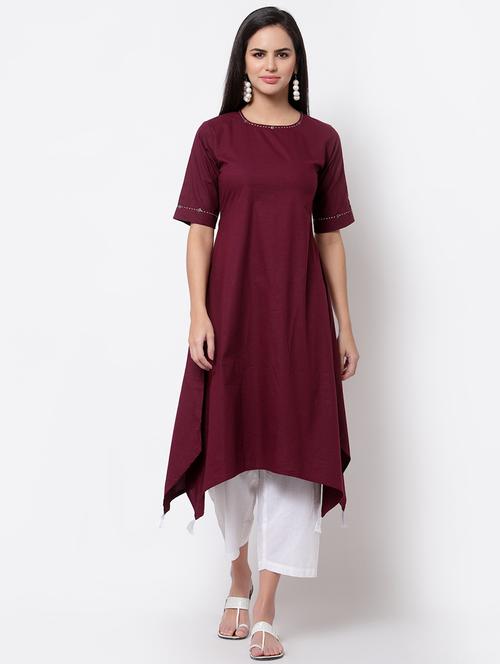 women's asymmetric kurta - 18192262 - Very Small Image - 1