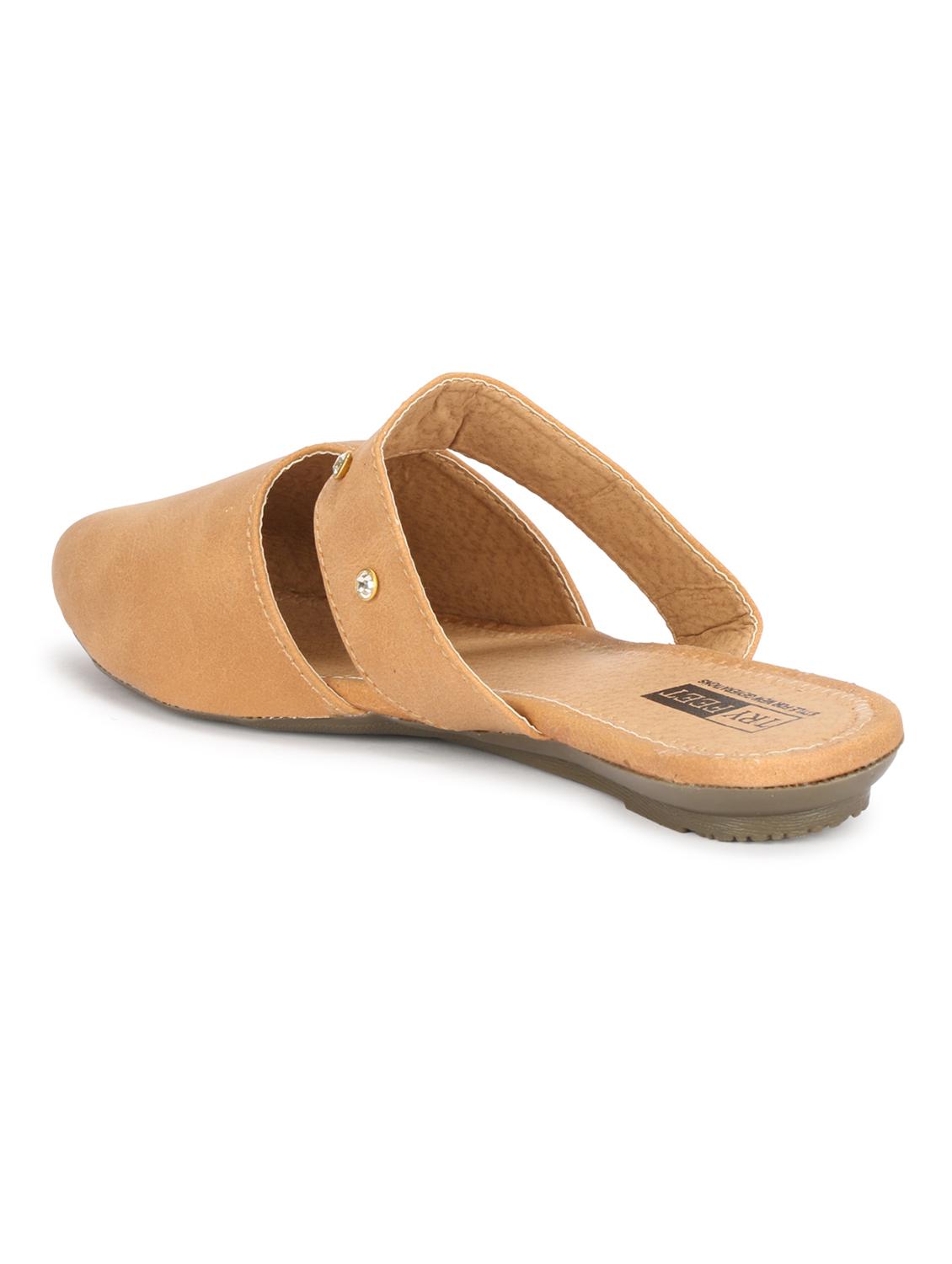 tan faux leather mules sandals - 18193125 - Zoom Image - 3