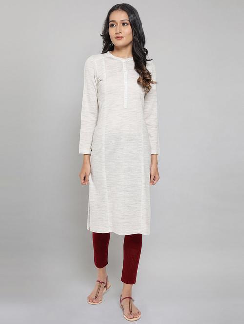 women's straight kurta - 18193199 - Very Small Image - 1