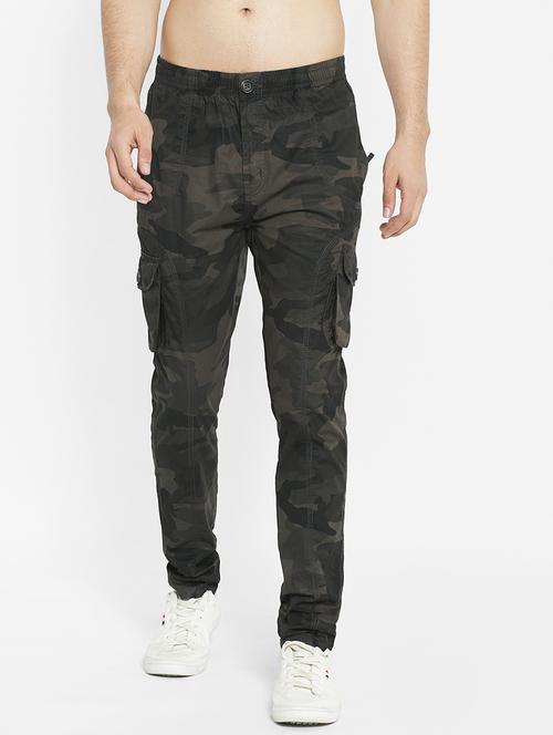 olive camouflage cargos casual trouser - 18193872 - Very Small Image - 1