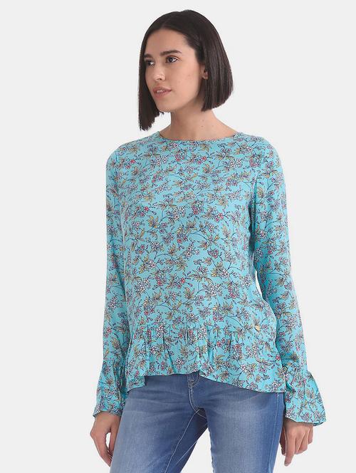 blue printed regular top - 18195507 - Very Small Image - 1
