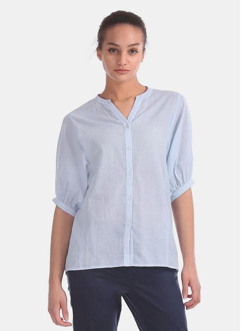 light blue solid regular top - 18195532 - Very Small Image - 1