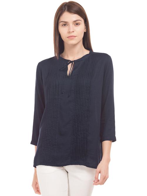 dark blue solid regular top - 18195540 - Very Small Image - 1