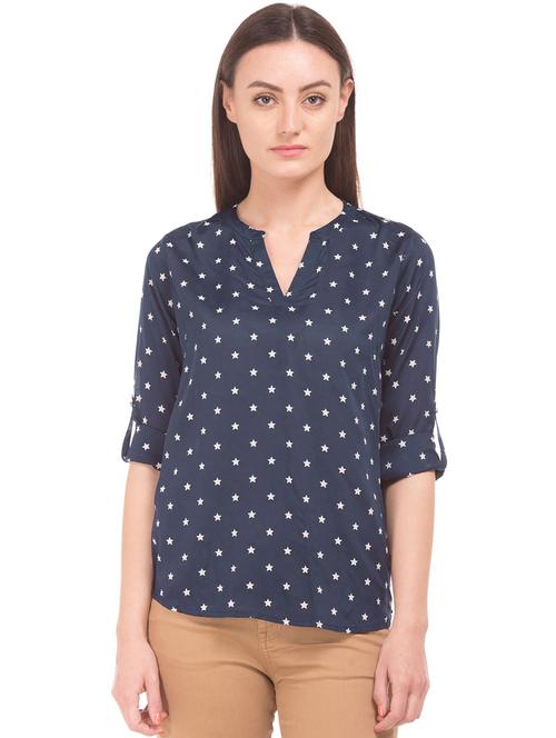 blue printed regular top - 18195543 - Very Small Image - 1