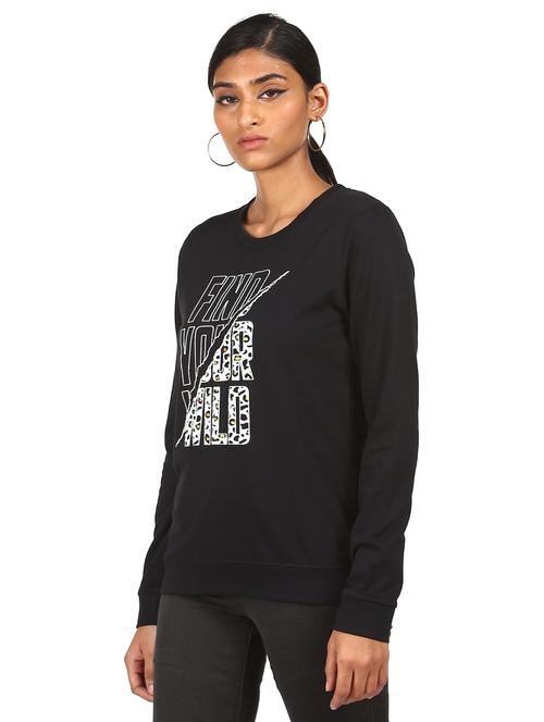 black printed regular sweatshirt - 18195868 - Very Small Image - 1