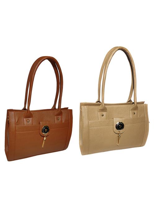 multi colored leatherette (pu) combo handbag - 18196675 - Very Small Image - 1