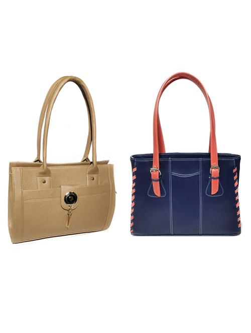 multi colored leatherette (pu) combo handbag - 18196842 - Very Small Image - 1
