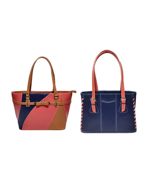 multi colored leatherette (pu) combo handbag - 18197057 - Very Small Image - 1