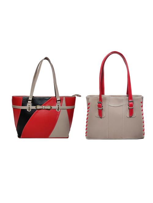 multi colored leatherette (pu) combo handbag - 18197061 - Very Small Image - 1