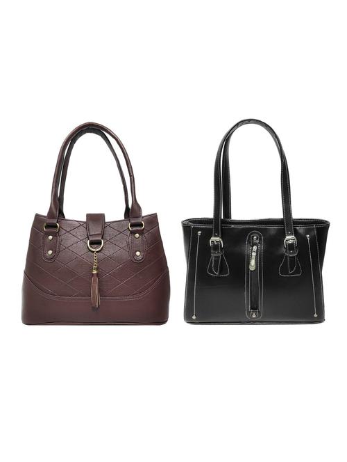 multi colored leatherette (pu) combo handbag - 18197108 - Very Small Image - 1