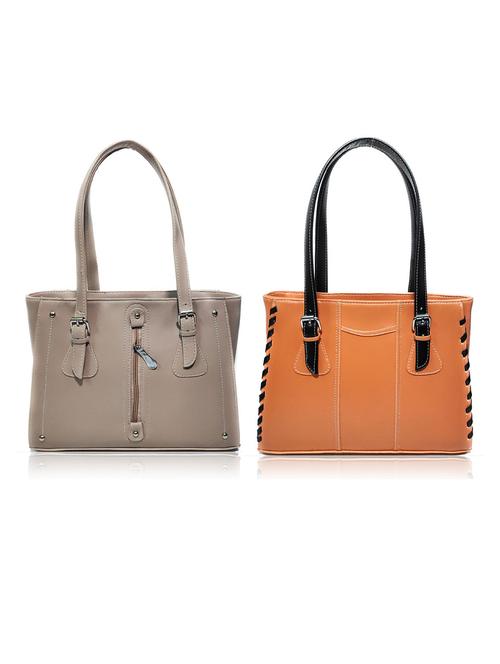 multi colored leatherette (pu) combo handbag - 18197222 - Very Small Image - 1