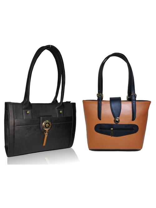multi colored leatherette (pu) combo handbag - 18197360 - Very Small Image - 1