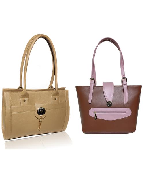 multi colored leatherette (pu) combo handbag - 18197381 - Very Small Image - 1
