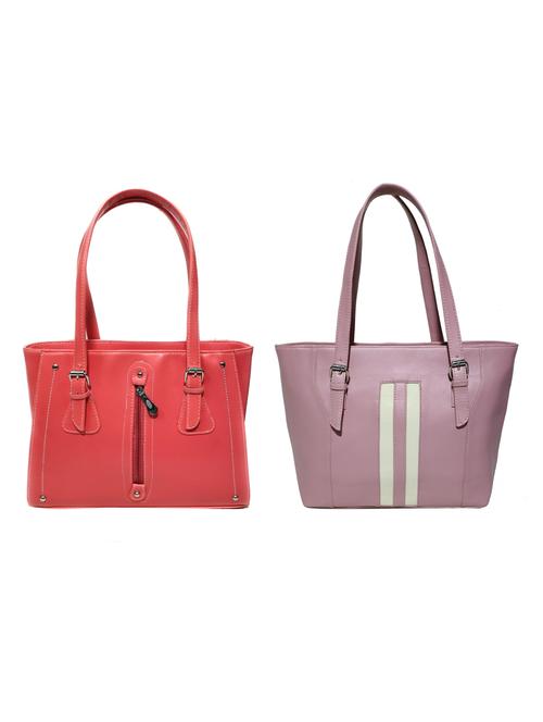 multi colored leatherette (pu) combo handbag - 18197744 - Very Small Image - 1