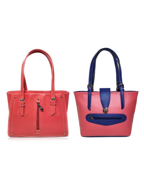 multi colored leatherette (pu) combo handbag - 18197790 - Very Small Image - 1