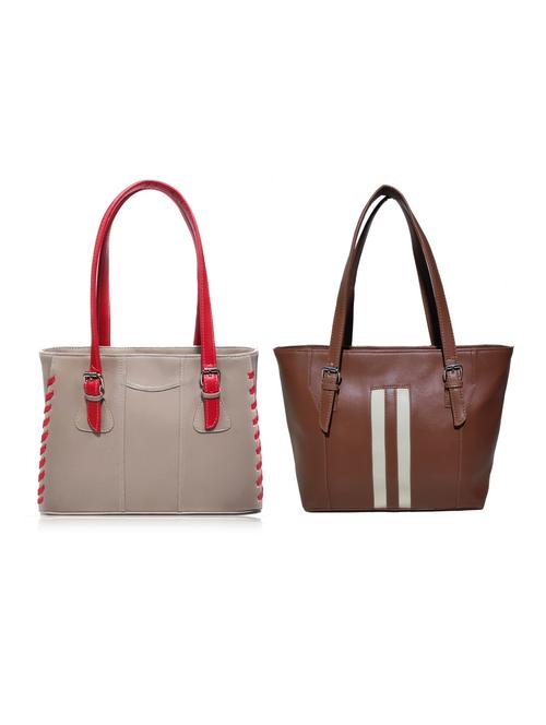 multi colored leatherette (pu) combo handbag - 18197835 - Very Small Image - 1