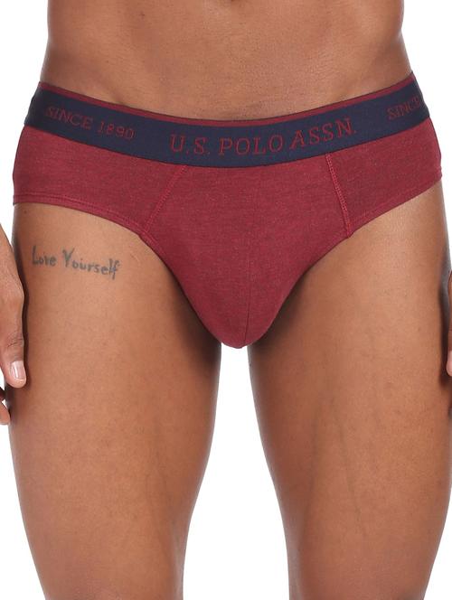 burgundy melange hipster brief - 18198082 - Very Small Image - 1