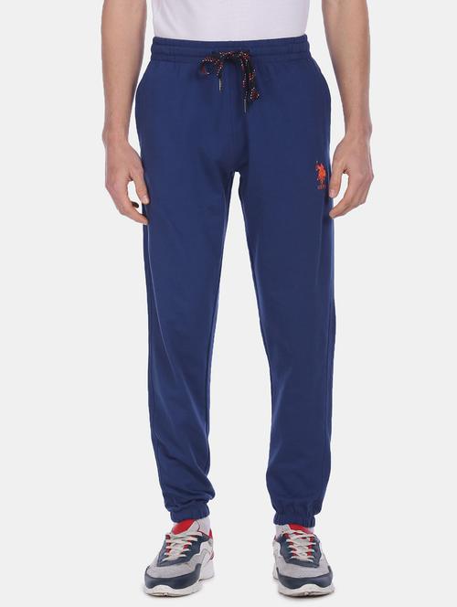 blue solid joggers track pant - 18198390 - Very Small Image - 1
