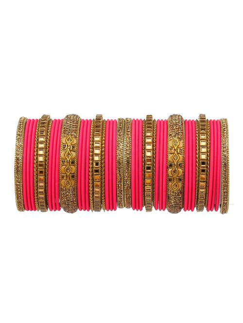 rijoli heavy rich pearl stone work antique stylish bangle set - 18199689 - Very Small Image - 1