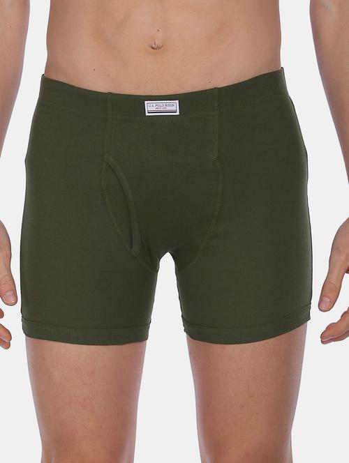bottle-green solid trunks brief - 18199862 - Very Small Image - 1